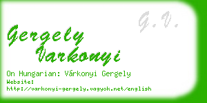 gergely varkonyi business card